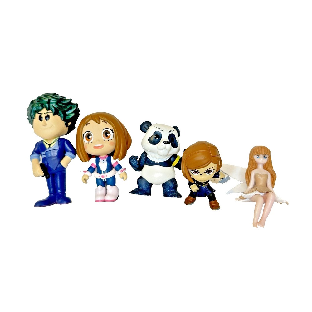 Lot of 5 Anime Vinyl Figures Funko Mystery My Hero Academia Cowboy Beebop Etc